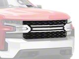 Upper Replacement Grille; Gloss Black with Chrome (19-21 Silverado 1500 High Country, LT, LT Trail Boss, LTZ, RST)