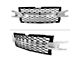 Upper Replacement Grille; Gloss Black with Chrome (19-21 Silverado 1500 High Country, LT, LT Trail Boss, LTZ, RST)