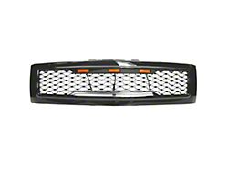 Upper Replacement Grille; Gloss Black (07-13 Silverado 1500)