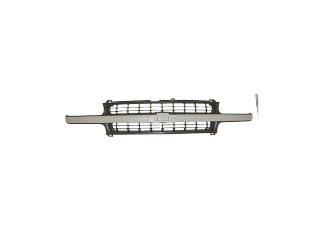 Upper Replacement Grille; Gray (99-02 Silverado 1500)