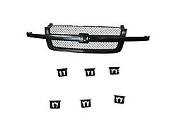 Upper Replacement Grille; Gray and Black (03-06 Silverado 1500)