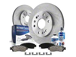 Vented 6-Lug Brake Rotor, Pad, Brake Fluid and Cleaner Kit; Front (07-18 Silverado 1500)