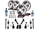 Vented 6-Lug Brake Rotor, Pad, Brake Fluid, Cleaner, Sway Bar Links and Tie Rod Kit; Front and Rear (07-13 Silverado 1500 w/ Rear Disc Brakes)