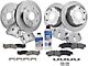 Vented 6-Lug Brake Rotor, Pad, Caliper, Brake Fluid and Cleaner Kit; Front and Rear (99-02 Silverado 1500 w/ Single Piston Rear Calipers)