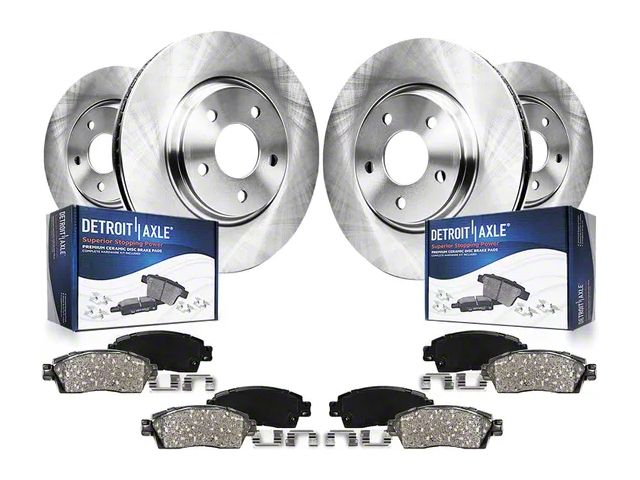 Vented 6-Lug Brake Rotor, Pad, Lower Ball Joints, Brake Fluid and Cleaner Kit; Front (07-13 Silverado 1500)