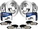 Vented 6-Lug Brake Rotor, Pad, Lower Ball Joints, Brake Fluid and Cleaner Kit; Front (07-13 Silverado 1500)