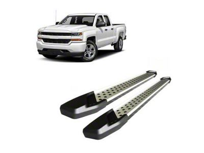 Vortex Running Boards; Aluminum (07-18 Silverado 1500 Double Cab)