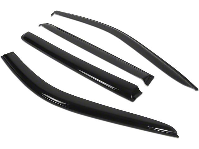 Window Visors; Dark Smoke; Front and Rear (19-24 Silverado 1500 Crew Cab)