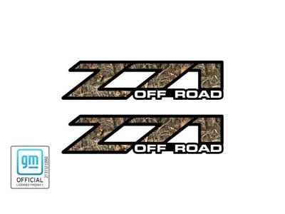 Z71 Off Road Decal; Camo Realtree Max4 (99-06 Silverado 1500)