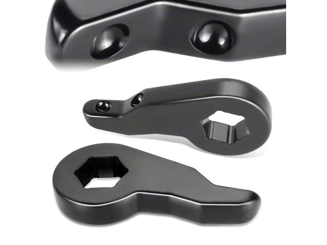 1 to 3-Inch Inch Torsion Lift Keys; Black (07-10 4WD Silverado 2500 HD)