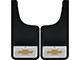 12-Inch x 26-Inch Mud Flaps with Gold Bowtie Logo; Front or Rear (Universal; Some Adaptation May Be Required)