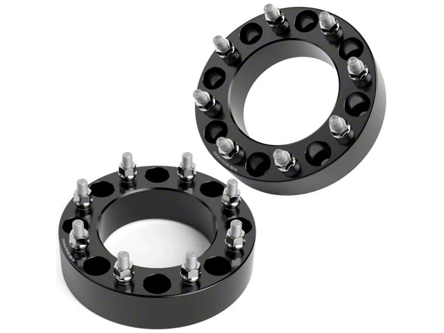 2-Inch Pro Billet Wheel Spacers; Black (11-24 Silverado 2500 HD)