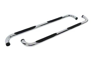 Go Rhino 3-Inch 4000 Series Cab Length Side Step Bars; Polished (07-14 Silverado 2500 HD Extended Cab)