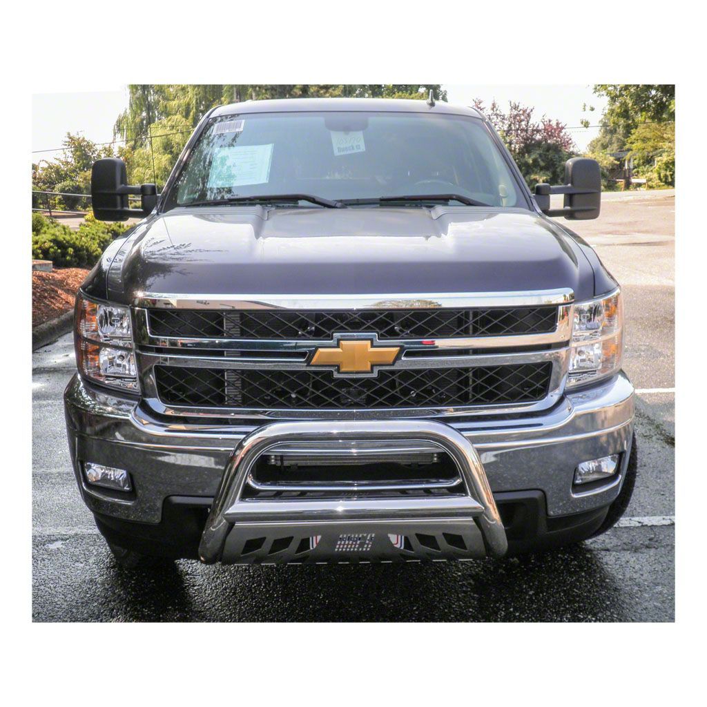 Silverado 2500 3-Inch Bull Bar; Polished Stainless (11-14 Silverado ...