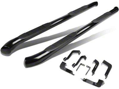 3-Inch Nerf Side Step Bars; Black (07-14 Silverado 2500 HD Crew Cab)