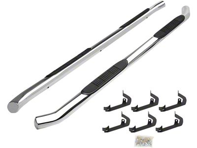 3-Inch Nerf Side Step Bars; Stainless Steel (07-19 Silverado 2500 HD Crew Cab)