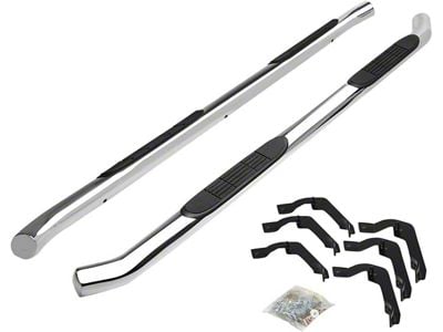 3-Inch Nerf Side Step Bars; Stainless Steel (07-19 Silverado 2500 HD Extended/Double Cab)