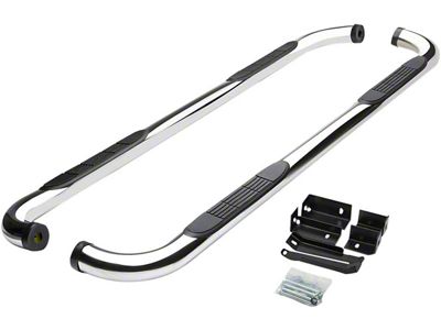 3-Inch Nerf Side Step Bars; Stainless Steel (07-19 Silverado 2500 HD Extended/Double Cab)