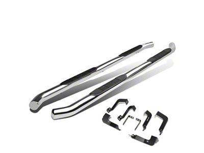 3-Inch Nerf Side Step Bars; Stainless Steel (07-14 Silverado 2500 HD Crew Cab)