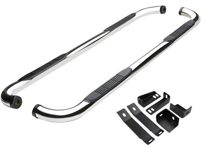 3-Inch Nerf Side Step Bars; Stainless Steel (07-19 Silverado 2500 HD Crew Cab)