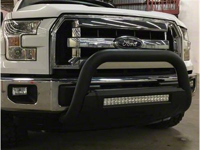 3.50-Inch Bull Bar with 20-Inch LED Light Bar; Black (11-19 Silverado 2500 HD)