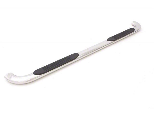 4-Inch Oval Bent Nerf Side Step Bars; Polished Stainless (20-24 Silverado 2500 HD Crew Cab)