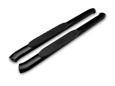 Pro Traxx 4-Inch Oval Side Step Bars; Black (20-24 Silverado 2500 HD Regular Cab)