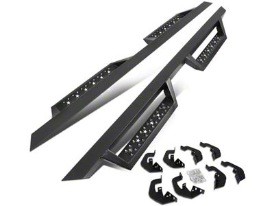 4.50-Inch Nerf Side Step Bars; Black (07-19 Silverado 2500 HD Crew Cab)