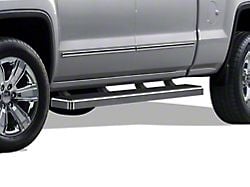 5-Inch iStep Running Boards; Hairline Silver (07-19 Silverado 2500 HD Crew Cab)