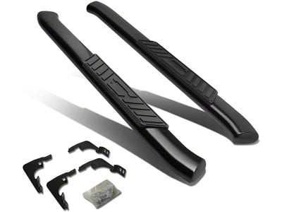 5-Inch Nerf Side Step Bars; Black (07-14 Silverado 2500 HD Regular Cab)