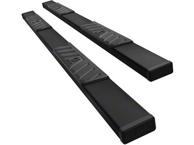 5-Inch Riser Side Step Bars; Textured Black (07-19 Silverado 2500 HD Extended/Double Cab)