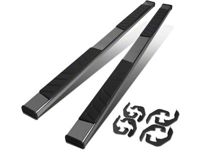 5-Inch Running Boards; Stainless Steel (07-19 6.0L Silverado 2500 HD Crew Cab)