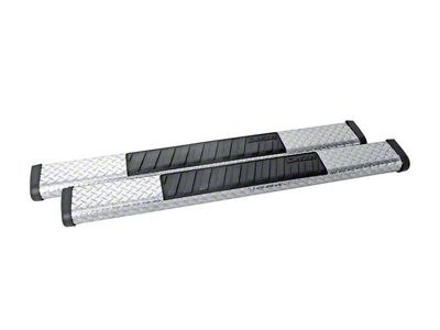 6-Inch Brite-Tread Side Step Bars without Mounting Brackets; Silver (07-24 Silverado 2500 HD Regular Cab)