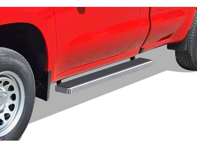 6-Inch iStep Running Boards; Hairline Silver (20-25 Silverado 2500 HD Regular Cab)