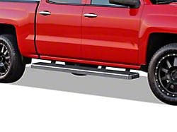 6-Inch iStep Running Boards; Hairline Silver (07-19 Silverado 2500 HD Crew Cab)