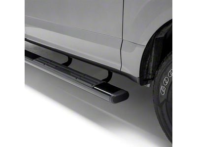 6-Inch Oval Side Step Bars; Black (20-25 Silverado 2500 HD Crew Cab)