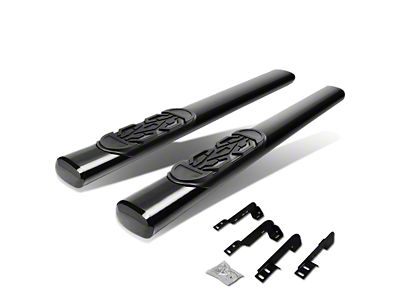 6-Inch Straight Nerf Side Step Bars; Black (07-14 Silverado 2500 HD Regular Cab)