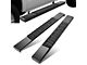 6-Inch Wide Flat Running Boards; Black (07-19 6.0L Silverado 2500 HD Regular Cab)