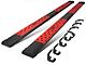 6.50-Inch Flat Step Bar Running Boards; Black/Red (07-19 Silverado 2500 HD Crew Cab)