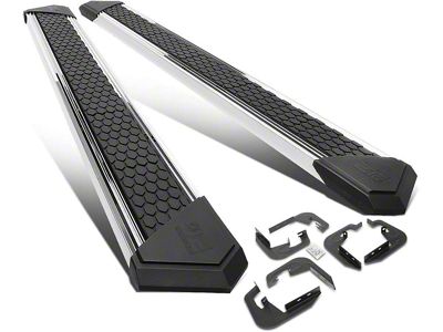 8-Inch Flat Step Bar Running Boards; Chrome (07-19 Silverado 2500 HD Extended/Double Cab)