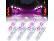 8-LED Rock Light Pod Truck Bed Lighting Kit; Purple (Universal; Some Adaptation May Be Required)