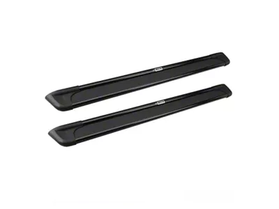 93-Inch Sure-Grip Running Boards; Black Aluminum (01-06 Silverado 2500 HD Crew Cab)