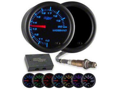 Analog Wideband Air/Fuel Ratio Gauge; Tinted 7 Color (Universal; Some Adaptation May Be Required)