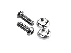 Billet Button Head Washer and Bolt Kit; 3/8-Inch x 1-1/4-Inch Length; Machined Finish