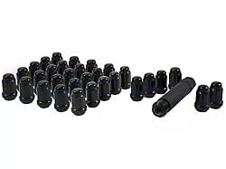 Black Closed End Spline Lug Nuts; M14 x 1.5; Set of 32 (07-25 Silverado 2500 HD)