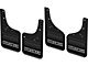 Black Wrap No-Drill Mud Flaps with Duramax Logo; Front and Rear (20-24 Silverado 2500 HD)