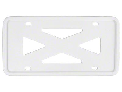 Blank 4-Hole Wide Rail Silicone License Plate Frame; White (Universal; Some Adaptation May Be Required)