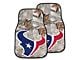 Carpet Front Floor Mats with Houston Texans Logo; Camo (Universal; Some Adaptation May Be Required)