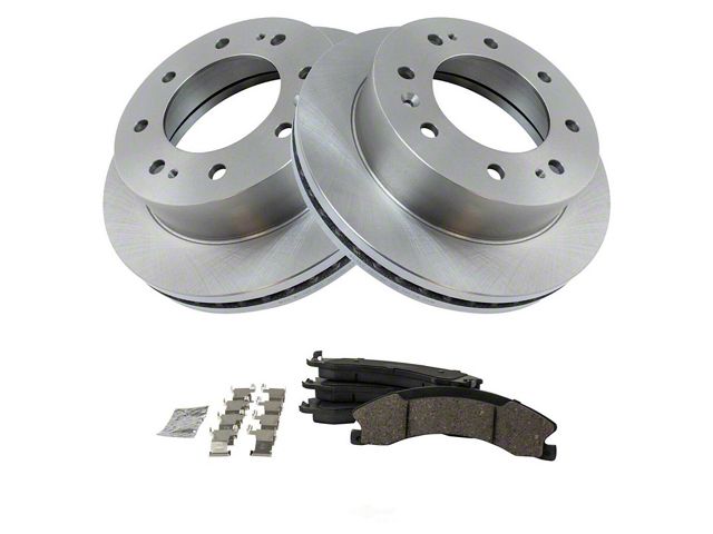 Ceramic 8-Lug Brake Rotor and Pad Kit; Front (12-19 Silverado 2500 HD)