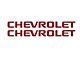 CHEVROLET Bed Rail Letter Inserts; Gloss Red (15-19 Silverado 2500 HD)